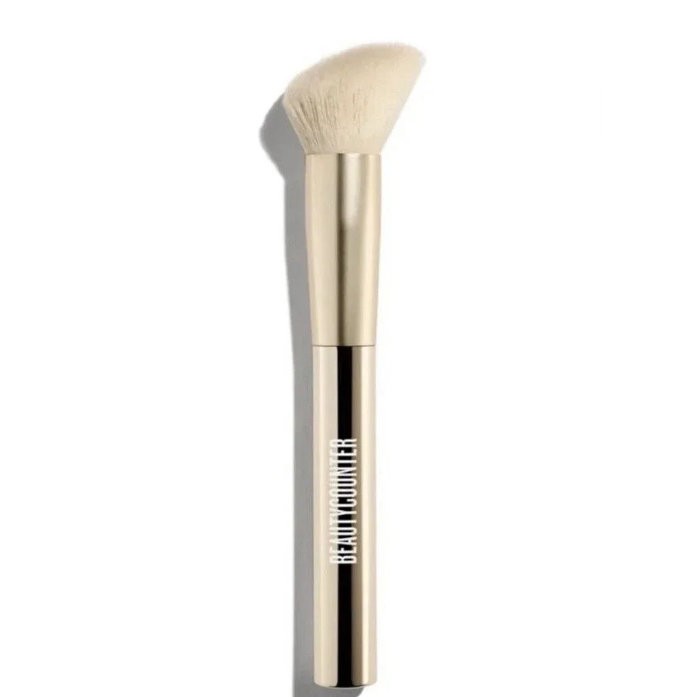 Beautycounter Set of 2 Cream Bronzer Brush Gold Metallic New in Box